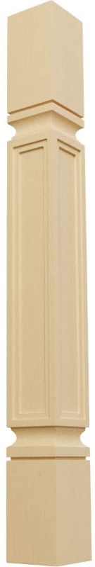 Photo 1 of Ekena Millwork COL03X03X35KEAL 3 3/4-Inch W x 3 3/4-Inch D x 35 1/2-Inch H Kent Raised Panel Cabinet Column, Alder
