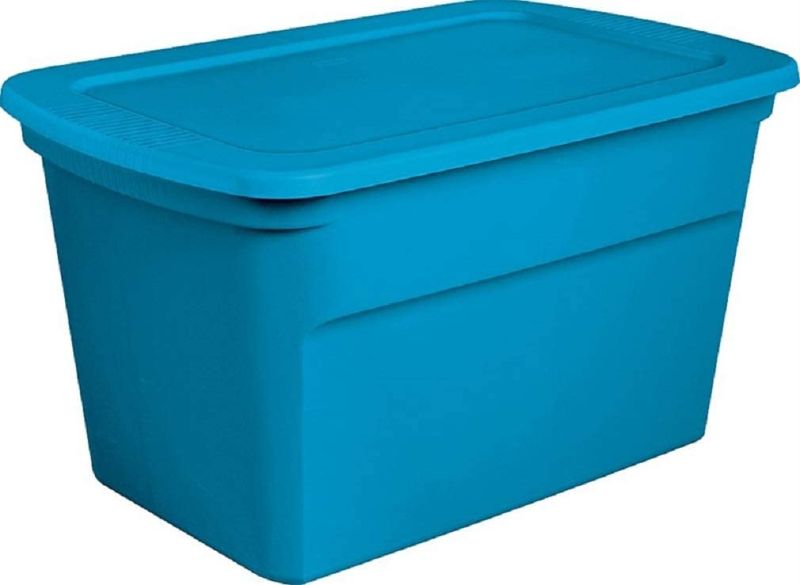 Photo 1 of *SEE last pictures for damage*
STERILITE 17361C06 Blue Storage Tote 30 1/2 in x 20 1/4 in x 17 1/8 in H, 1 PK