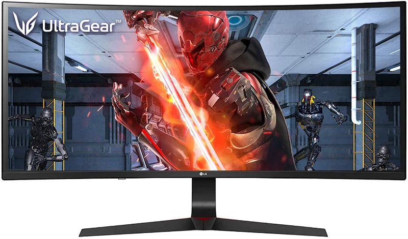 Photo 1 of LG 34GL750-B 34 Inch 21: 9 Ultragear Curved Wfhd (2560 X 1080) IPS 144Hz G-SYNC Compatible Gaming Monitor, Black
