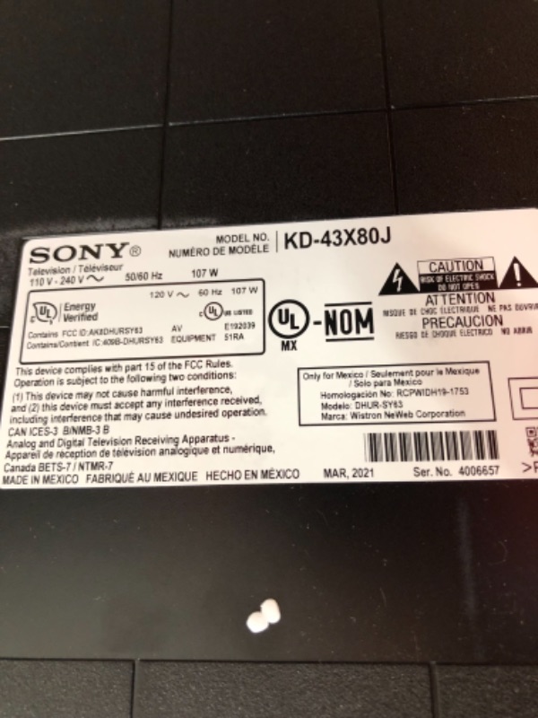 Photo 4 of Sony X80J 43 Inch TV: 4K Ultra HD LED Smart Google TV with Dolby Vision HDR and Alexa Compatibility KD43X80J- 2021 Model