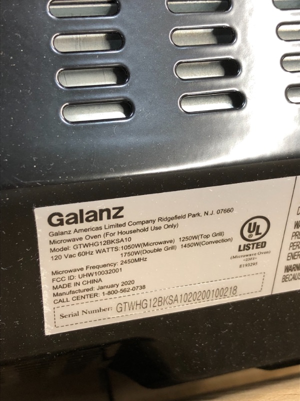 Photo 8 of Galanz 1.2-Cu. Ft. ToastWave 4-in-1 Microwave, Black, 21.25 x 22.25 x 12.56 inches
