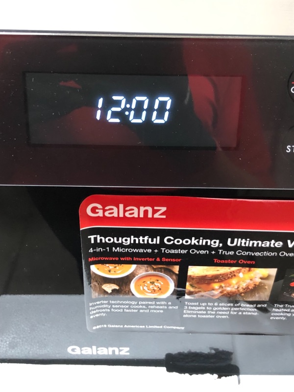 Photo 4 of Galanz 1.2-Cu. Ft. ToastWave 4-in-1 Microwave, Black, 21.25 x 22.25 x 12.56 inches
