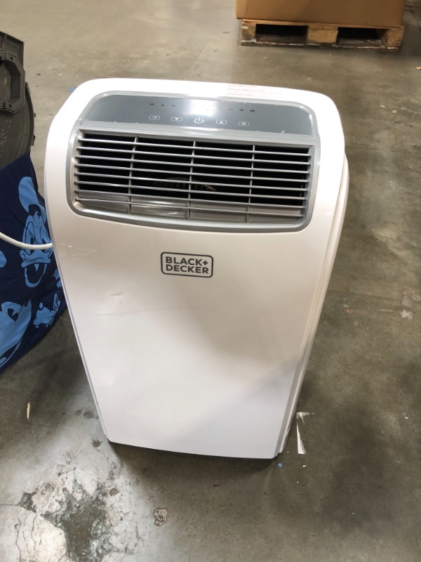 Photo 2 of *MISSING drain hose* 
BLACK+DECKER BPACT08WT Portable Air Conditioner with Remote Control, 5,000 BTU DOE (8,000 BTU ASHRAE), Cools Up to 150 Square Feet, White
