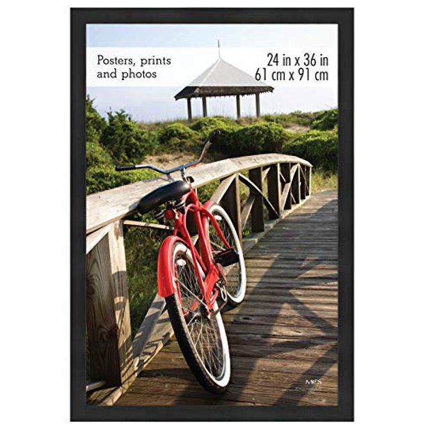 Photo 1 of *SEE last picture for damage*
MCS Museum Poster Frame, 24 x 36 Inch, Onyx Woodgrain
