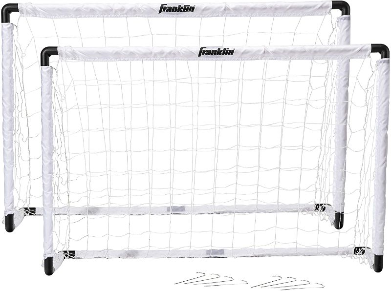 Photo 1 of *USED*
Franklin Sports Kids Soccer Goal Set - Portable Backyard Youth Soccer Goals - 2 Mini Soccer Goals with Ground Stakes - 54" x 36"
