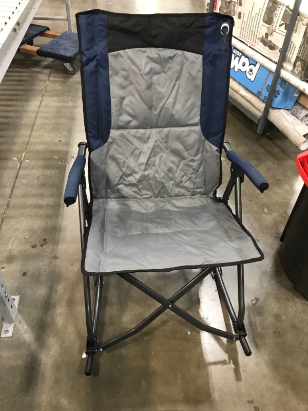 Photo 2 of *USED*
PORTAL Oversized Quad Folding Camping Chair High Back Hard Armrest Storage Pockets Carry Bag Included, Support 300 lbs (Blue)
