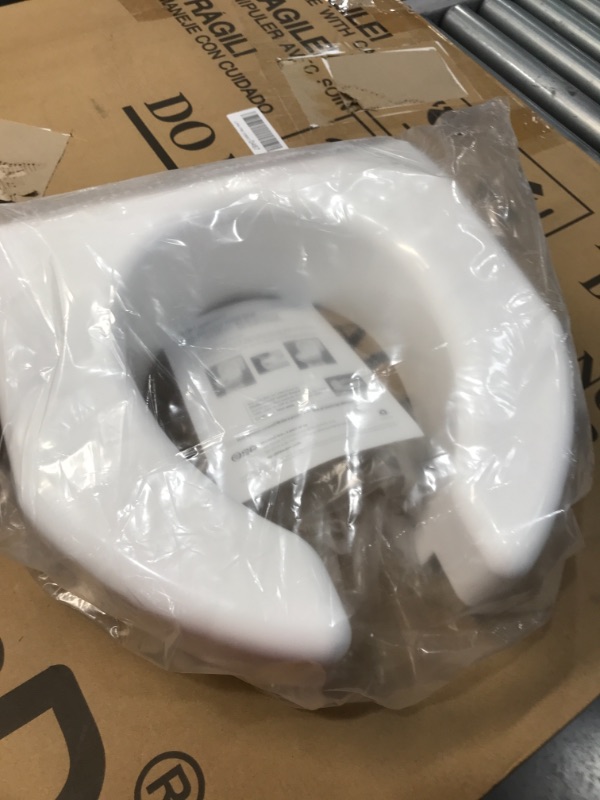 Photo 2 of SP Ableware Basic Open-Front 3-Inch Elevated Toilet Seat for Standard/Elongated Toilets - White (725790000)
