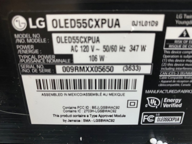 Photo 3 of LG OLED55CXPUA Alexa Built-In CX 55" 4K Smart OLED TV (2020)
