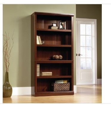 Photo 1 of 70" 5 Shelf Bookcase Select Cherry Red - Sauder