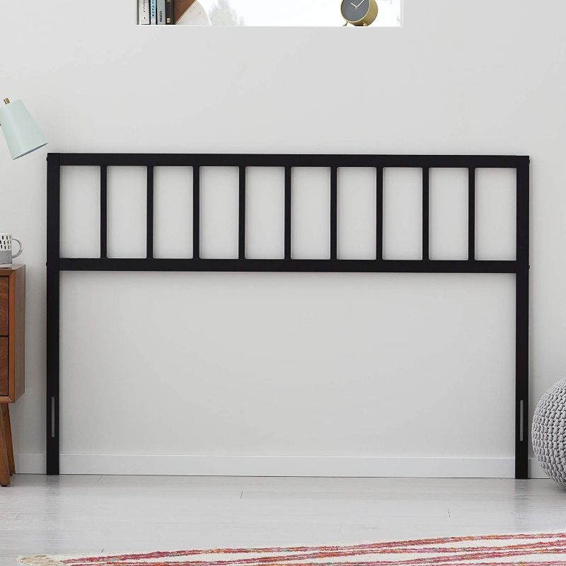 Photo 1 of ***PARTS ONLY/AS-IS/NO RETURNS*** Linenspa Black Decorative Metal Steel Construction- Vertical Bar Design-40 Inches Tall Headboard, Queen

