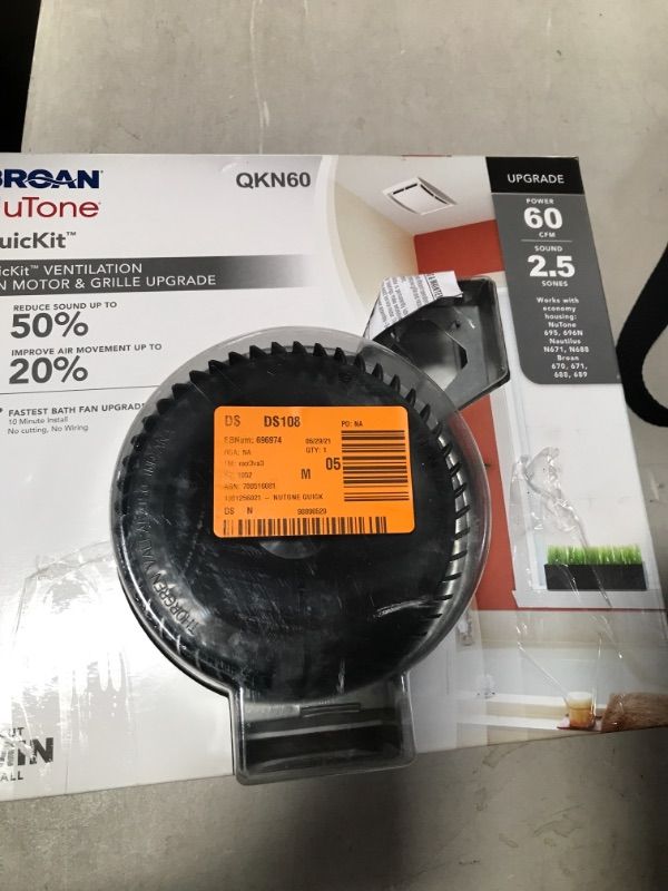 Photo 2 of Broan-NuTone QuicKit 60 CFM 2.5 Sones 10 Minute Bathroom Exhaust Fan Upgrade Kit