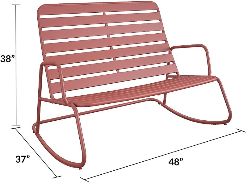 Photo 1 of *MISSING hardware* 
Roberta Indoor/Outdoor Rocker Loveseat - Novogratz