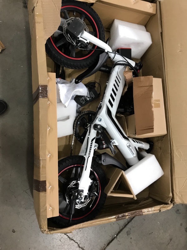 Photo 4 of Electric Bike, Sailnovo Electric Bicycle with 18.6mph 28 Miles Electric Bikes for Adults Teens E Bike with Pedals, 14" Waterproof Folding Mini Bikes with Dual Disc Brakes, 36V 10.4Ah Lithium Battery
UNABLE TO TEST
