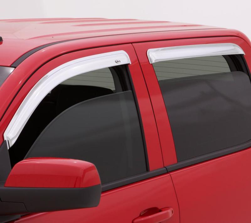 Photo 1 of AVS 15-18 Ford F-150 Supercab Ventvisor Outside Mount Front & Rear Window Deflectors 4pc - Chrome
