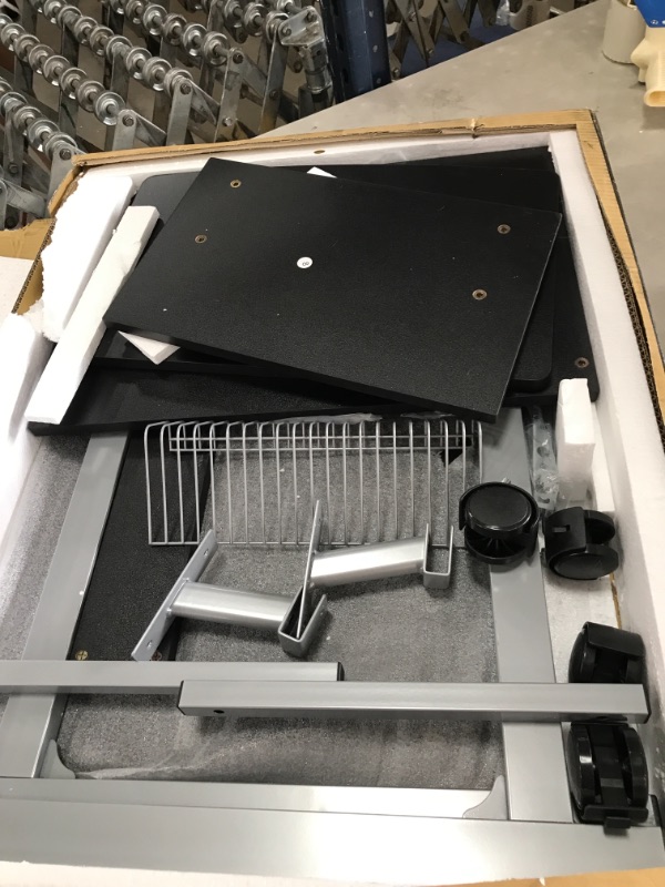 Photo 1 of Techni Mobili Compact Computer Cart With Storage, Graphite
