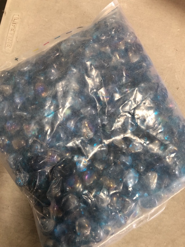 Photo 2 of 10 lbs. of Tahitian Blue 1 in. Fire Glass Diamonds
