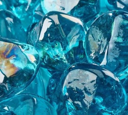 Photo 1 of 10 lbs. of Tahitian Blue 1 in. Fire Glass Diamonds
