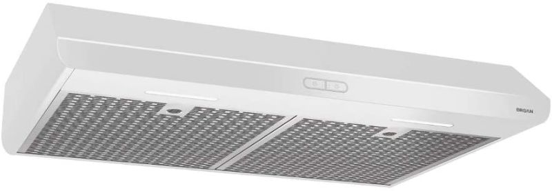 Photo 1 of Broan-NuTone BKDEG130WW Sahale Range Hood with Light Exhaust Fan for Under Cabinet Energy Star Certified, 1.5 Sones, White
