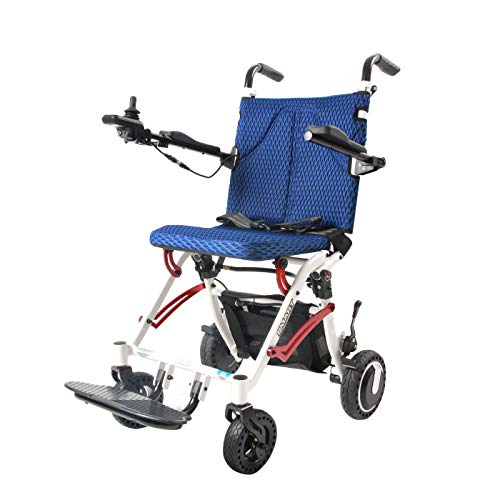Photo 1 of 
Folding Electric Powered Wheelchair Lightweight Portable Smart Chair Personal Mobility Scooter Wheelchair - Weighs only 40 lbs with Battery(Blue)

//does not hold a charge 