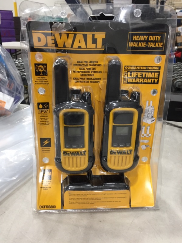 Photo 2 of DeWalt Heavy Duty Radio Walkie-Talkies DXFRS800