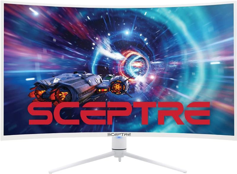 Photo 1 of Sceptre Curved 40" Class 16:9 QHD 2560x1440 Gaming Display DisplayPort up to 165Hz AMD FreeSync Premium HDR400, 1ms MPRT 3000R Height Adjustable Nebula Series White 2021 (C408B-QWN168W)
