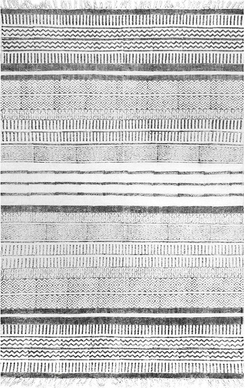 Photo 1 of 
nuLOOM Raina Flatweave Area Rug, 6' x 9', Grey
