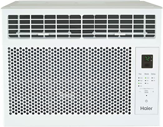 Photo 1 of Haier 6,000 BTU Electronic Window Air Conditioner for Small Rooms up to 250 sq ft, 6000 115V, White