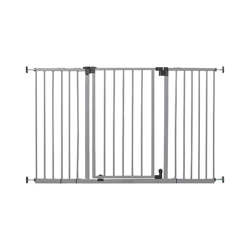 Photo 1 of 
Summer Infant Secure Space Extra-Wide Safety Gate, 28.5 - 52 Inch Wide, for Doorways & Stairways, Auto-Close & Hold-Open, Grey, Slate