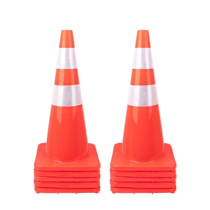 Photo 1 of 10 Pack 28" Traffic Cones PVC Safety Road Parking Cones Weighted Hazard Cones Construction Cones for Traffic Fluorescent Orange w/4" w/6"...
Number of Items:10