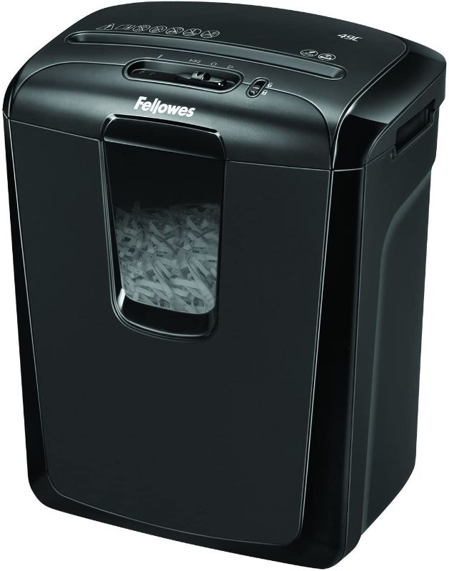 Photo 1 of Fellowes Powershred 49C 8-Sheet Cross-Cut Paper and Credit Card Shredder (4605801), Black **POWERS ON BUT JAMMED