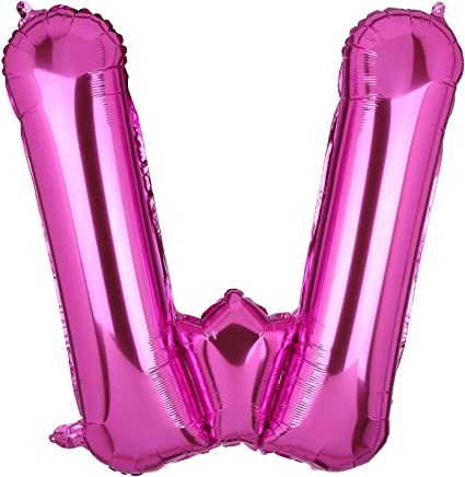 Photo 1 of 40 Inch Jumbo Pink Alphabet Mylar Foil Helium Letter Balloons Single Bridal Shower Anniversary Celebration Graduation Single Birthday Party Decorations(W Pink) (Set of 4)