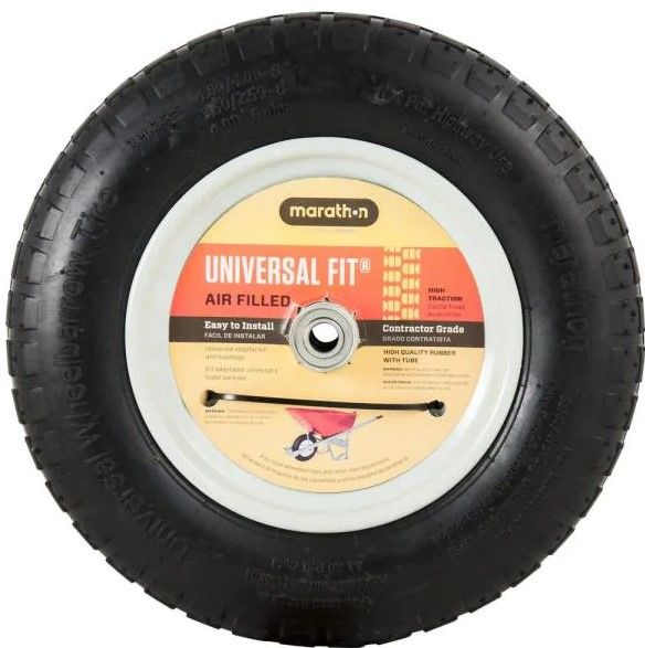 Photo 1 of 14.5 in. Pneumatic Universal Wheelbarrow Wheels