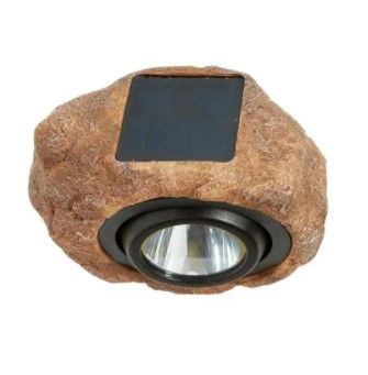 Photo 1 of 1-Light Solar Outdoor Integrated LED 3000K 30-Lumens Rock Spot Light
