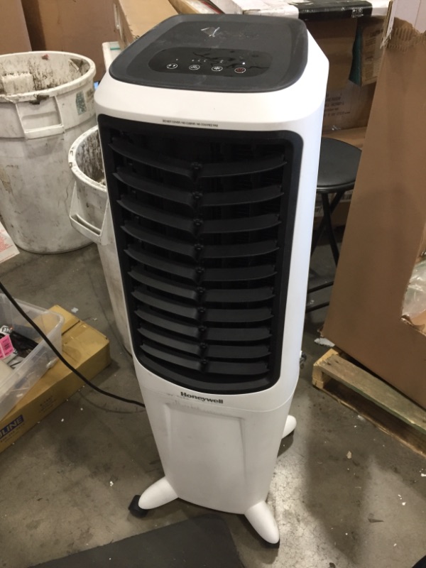 Photo 3 of Honeywell 470-588 CFM Portable Evaporative Tower Cooler with Fan, Humidifier & Remote, 43.5" TC30PEU, White
