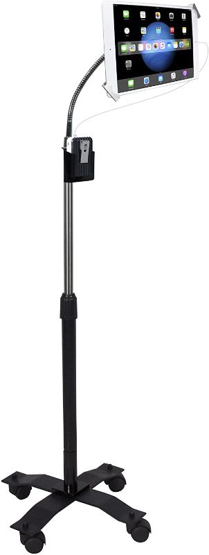 Photo 1 of Gooseneck Floor Stand - CTA Compact Security Gooseneck Floor Stand for Tablets with Lock and Key Security System for iPad 7th & 8th Gen 10.2", iPad Pro 12.9", and Surface Pro 4 (PAD-SCGS)