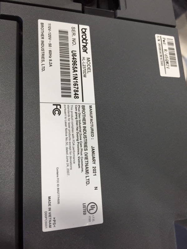 Photo 1 of PARTS ONLY
Brother Refurbished HL-L2370DW Wireless Monochrome Laser Printer