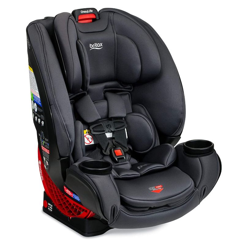 Photo 1 of Britax One4Life ClickTight All-In-One Car Seat – 10 Years of Use – Infant, Convertible, Booster – 5 to 120 Pounds, Cool Flow Moisture Wicking Fabric, Cool N Dry Charcoal 