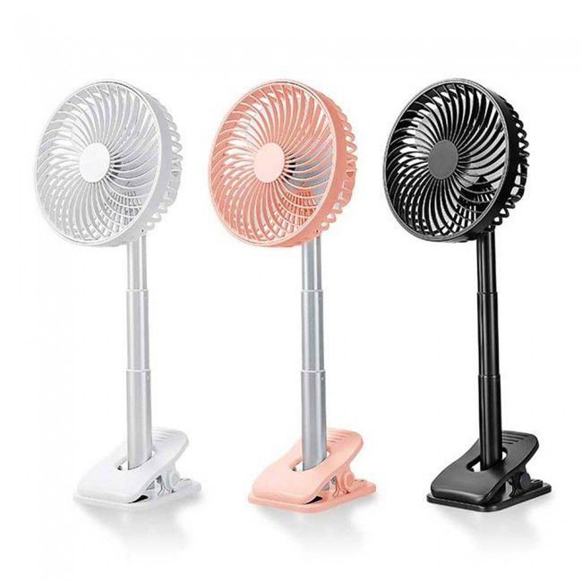 Photo 2 of Desktop and Clip-on USB Rechargeable Fan Telescopic Design F3 - Black
