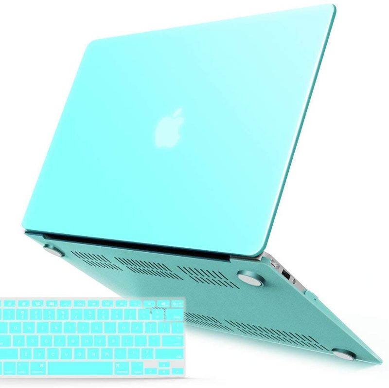 Photo 1 of IBENZER MacBook Air 11 Inch Case Model A1370 A1465, Soft Touch Plastic Hard Shell Case Bundle with Keyboard Cover for Apple Laptop Mac Air 11, Aqua, A11TBL+1 N
