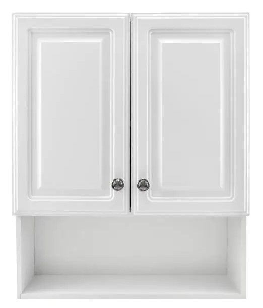 Photo 1 of 23-1/8 in. W x 27-7/8 in. H Framed Surface-Mount Bathroom Medicine Cabinet in White
AS IS USED, DAMAGED, NONFUNCTIONAL AS IS PLEASE SEE PHOTOS 