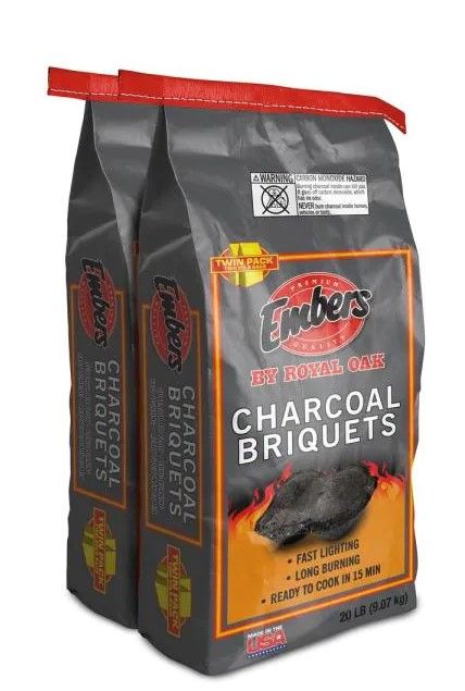 Photo 1 of 20 lb. Twin Pack Charcoal Briquets
MISSING ONE 20LB BAG 