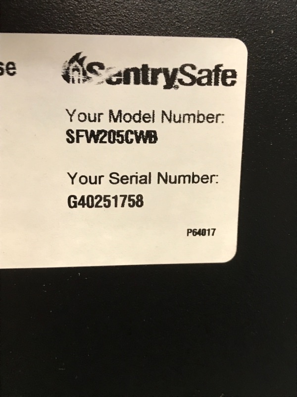 Photo 5 of Sentry SFW205CWB Fire-safe W/combination Access, 2 Ft3, 18.6 X 19.3 X 23.8, Black