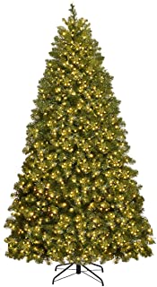 Photo 1 of **some lights dull** 6FT Pre-lit Christmas Tree, Premium Hinged Spruce Tree, with 560 LED Light and Metal Stand, Xmax Tree for Holiday Indoor Decor