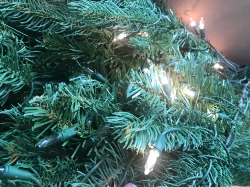 Photo 2 of **dead lights** National Tree Company Clear Prelit LED Green Fir Christmas Tree, 4.5'