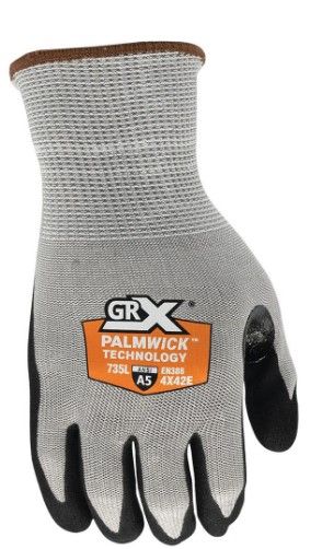 Photo 1 of 2 pack) Extra Large Cut Resistant Gray Breathable Nitrile Work Gloves
