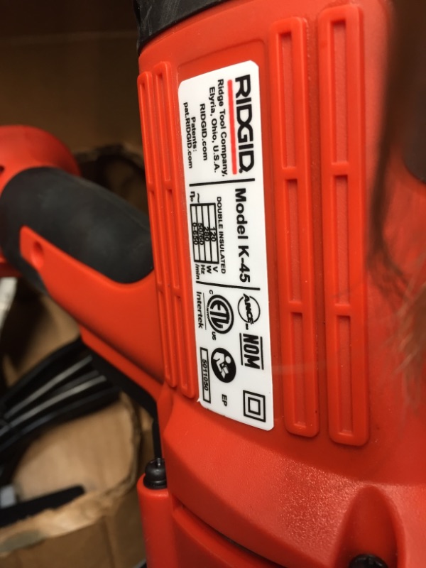 Photo 5 of RIDGID 35473 K-45AF Sink Machine with C-1 5/16 Inch Inner Core Cable and AUTOFEED Control, Sink Drain Cleaner Machine and Bulb Drain Auger
