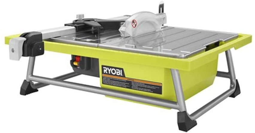 Photo 1 of Ryobi WS722 7 Inch 4.8 Amp Portable Tabletop Wet Tile Saw with Miter Guide and Induction Motor