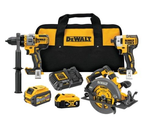 Photo 1 of 20-Volt to 60-Volt MAX Lithium-Ion Cordless Combo Kit (3-Tool)
by DEWALT
