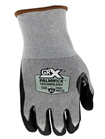 Photo 1 of Large Cut Resistant Gray Breathable Nitrile Work Gloves
