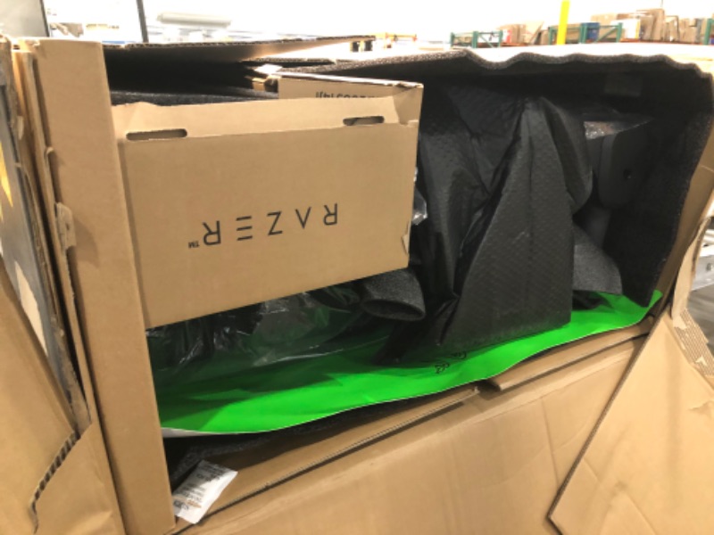 Photo 3 of Razer Iskur Gaming Chair: Ergonomic Lumbar Support System - Multi-Layered Synthetic Leather - High Density Foam Cushions - Engineered to Carry - Memory Foam Head Cushion - Black/Green
